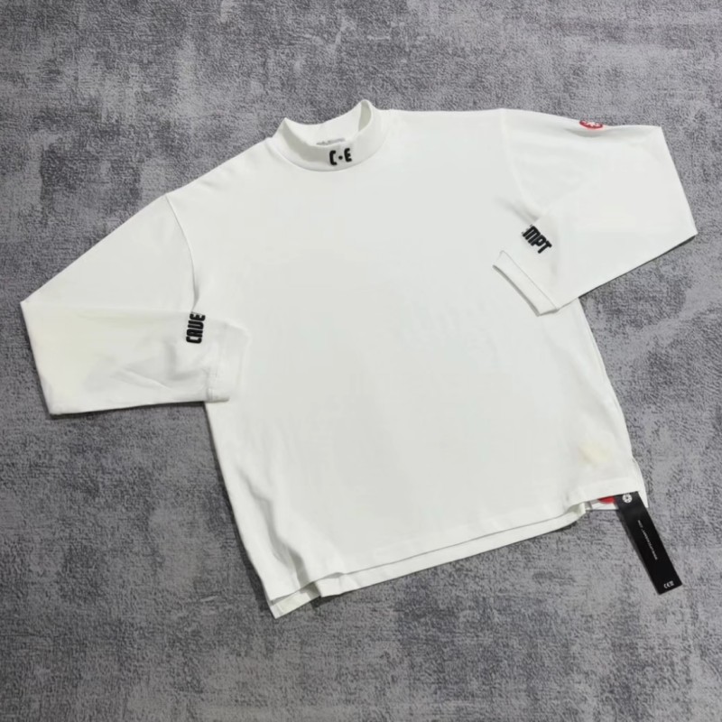 Street Fashion Women - เสื้อสเวตเชิ้ตแฟชั่นสตรีท CAVEMPT แบบ unisex คอสูงครึ่งตัว ปักลายตัวอักษรบนผ้าไนลอน