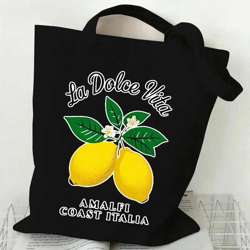 กระเป๋าผ้าแคนวาสลายมะนาว La Do - Tote Bag Canvas Print บทวิจารณ์และราคา