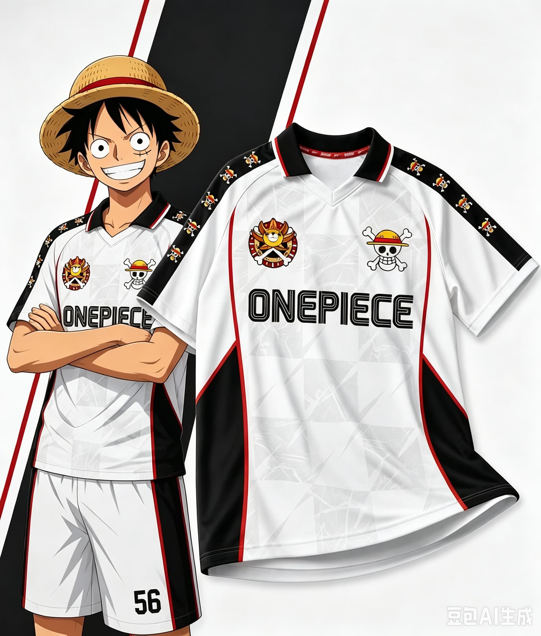 เสื้อฟุตบอลวันพีซ ลูฟี่ เกียร์ - Street Fashion Anime บทวิจารณ์และราคา