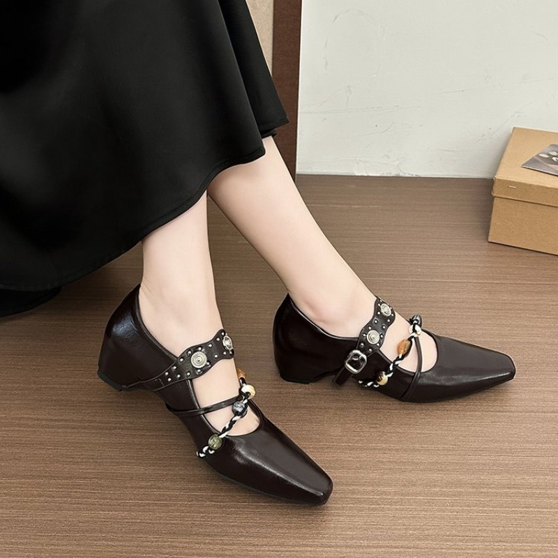 รองเท้าสไตล์เมอร์รี่เจนแบบเรโท - Street Fashion Women บทวิจารณ์และราคา