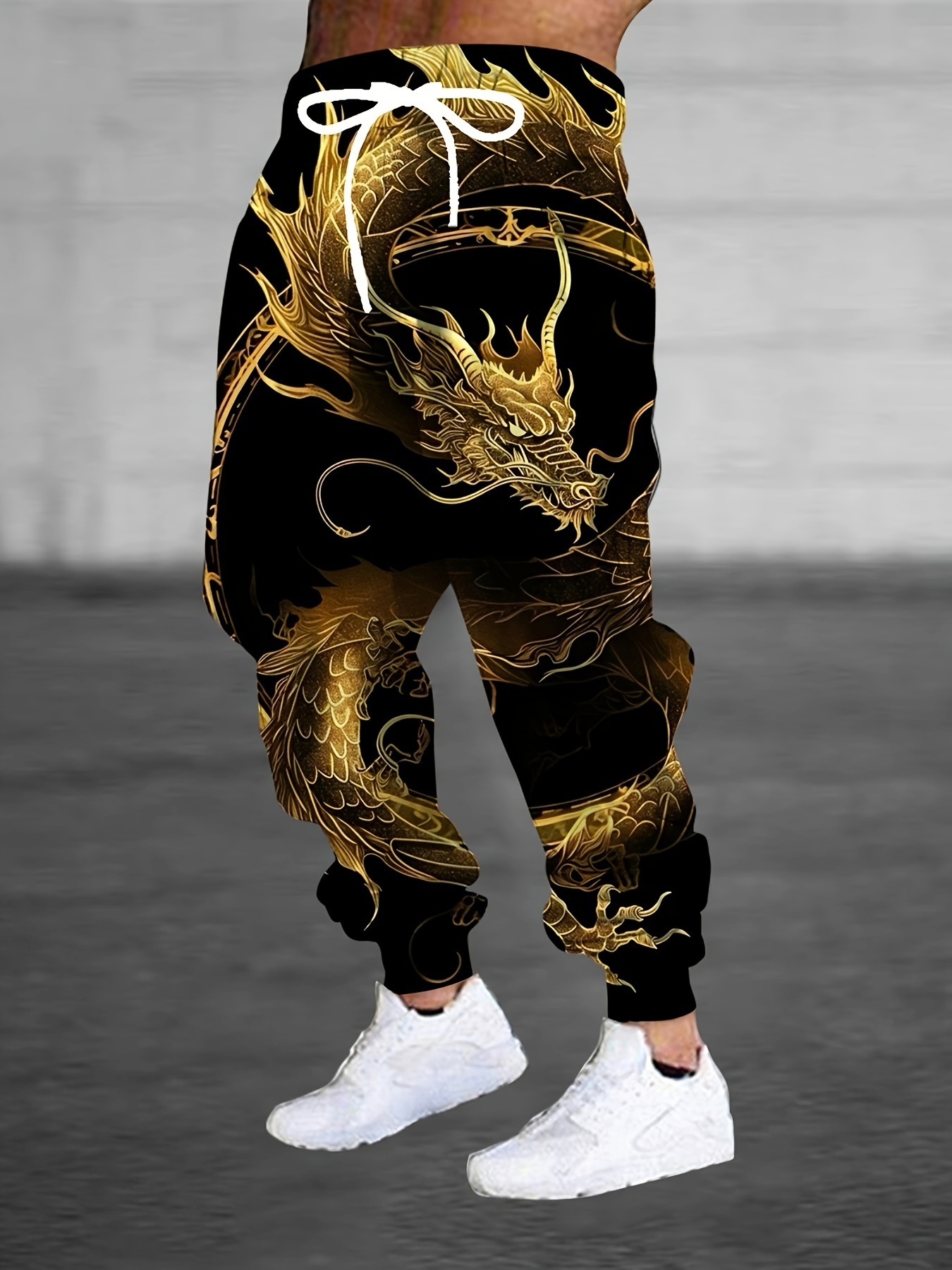 กางเกงกีฬาผู้ชายลายมังกรจีนแบบ - Street Fashion In Chinese บทวิจารณ์และราคา