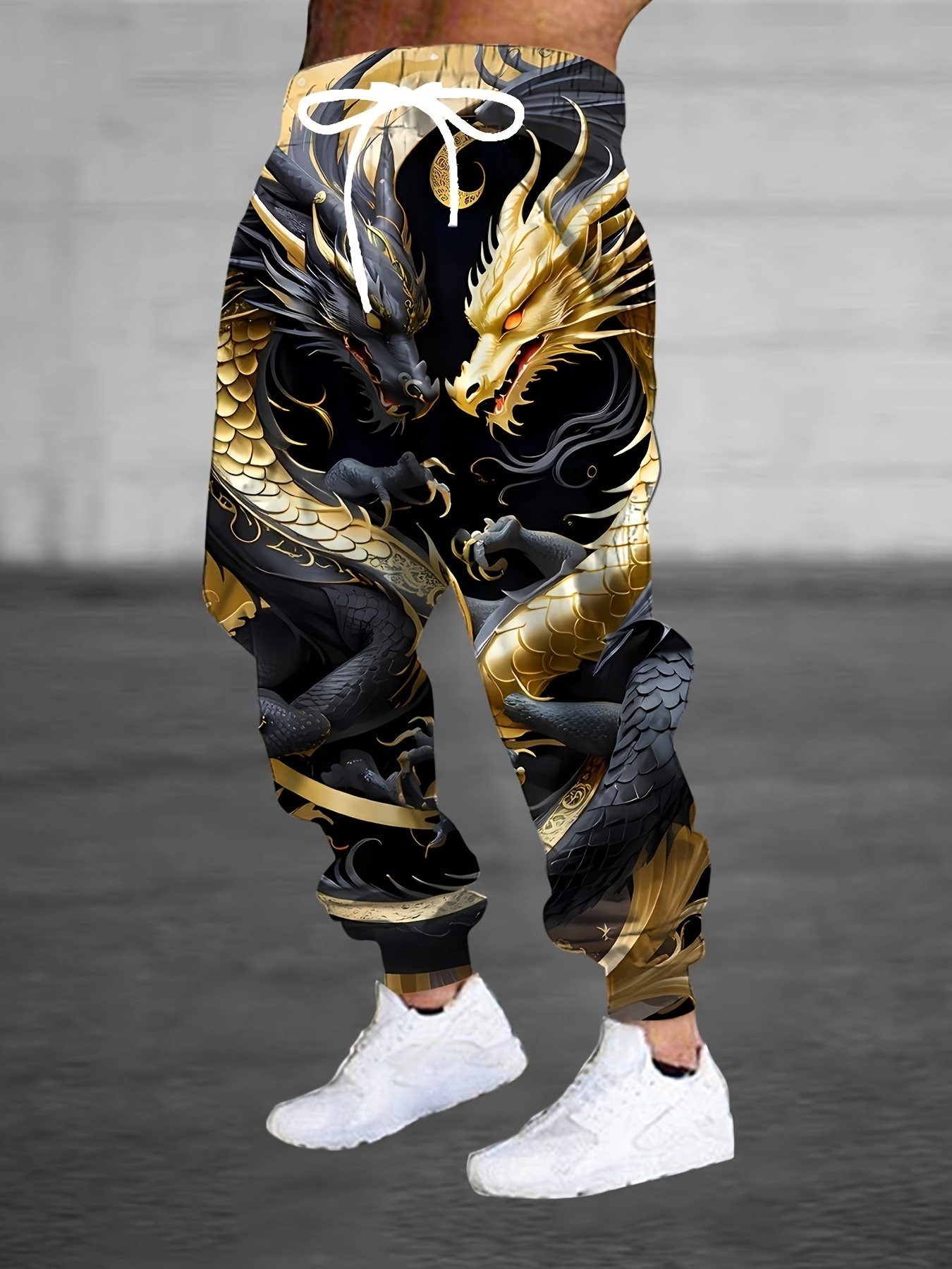 กางเกงกีฬาผู้ชายลายมังกรจีนแบบ - Street Fashion In Chinese บทวิจารณ์และราคา