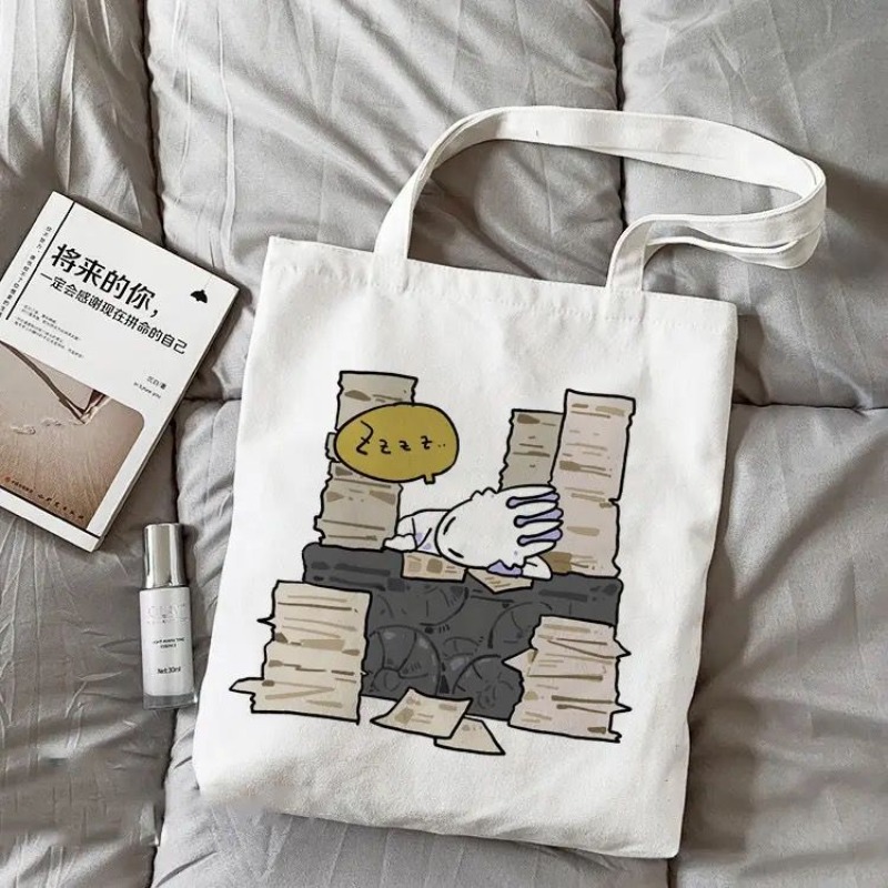 กระเป๋าผ้าแคนวาสลายการ์ตูน Hol - Tote Bag Canvas Print บทวิจารณ์และราคา