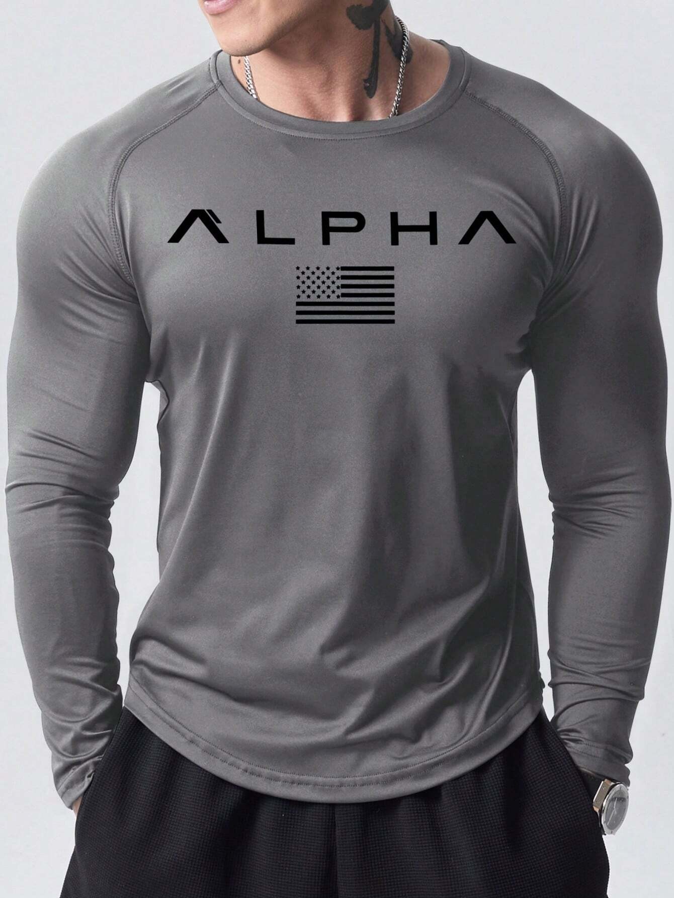 เสื้อยืดแขนยาวผู้ชายรุ่นใหม่สำ - Street Fashion China บทวิจารณ์และราคา