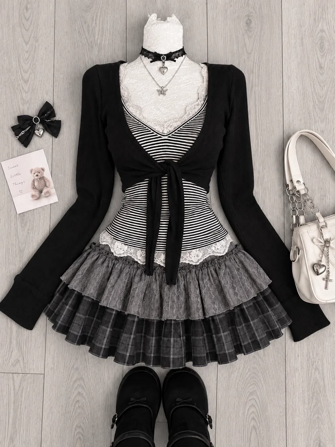 ชุดเซ็ตสองชิ้นสไตล์วินเทจ Y2K  - Street Fashion Women บทวิจารณ์และราคา