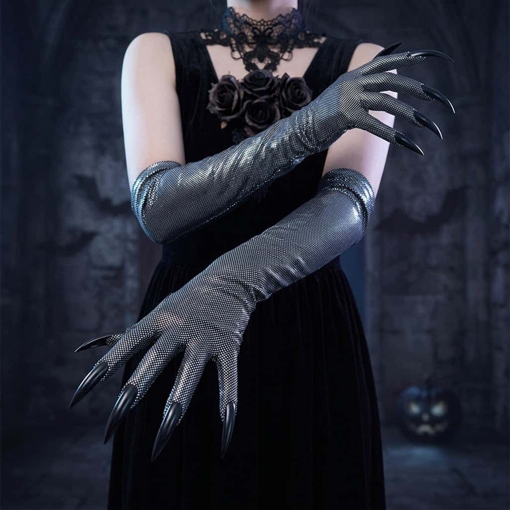 2026 ถุงมือยาวสไตล์กอธิค Y2K ล - Street Fashion Outfit Girl บทวิจารณ์และราคา