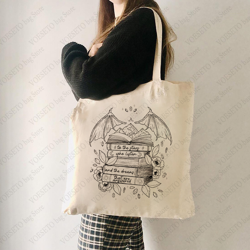 SJM Night Court Luxury Tote Ba - Tote Bag Canvas Print บทวิจารณ์และราคา