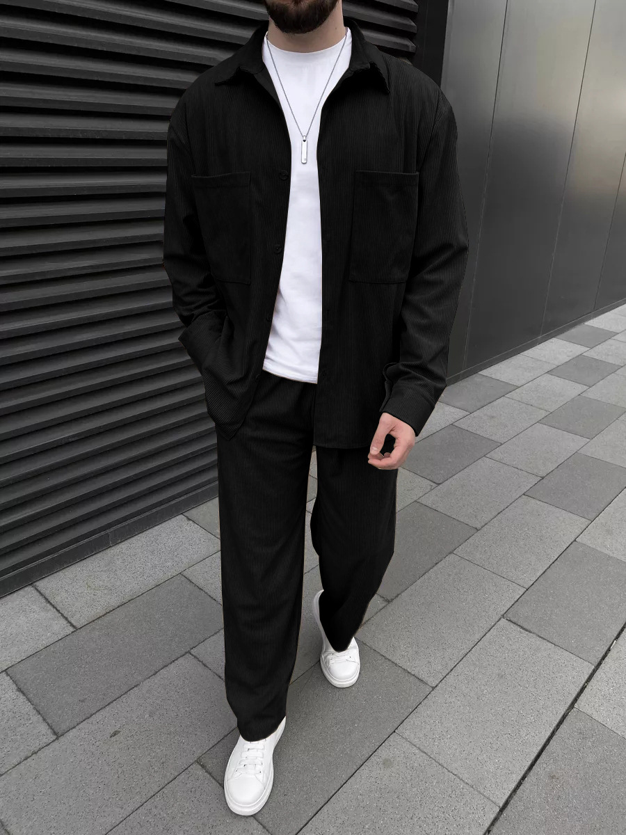 ชุดเซ็ตสองชิ้นผ้าลูกฟูกสำหรับผ - Street Fashion China บทวิจารณ์และราคา