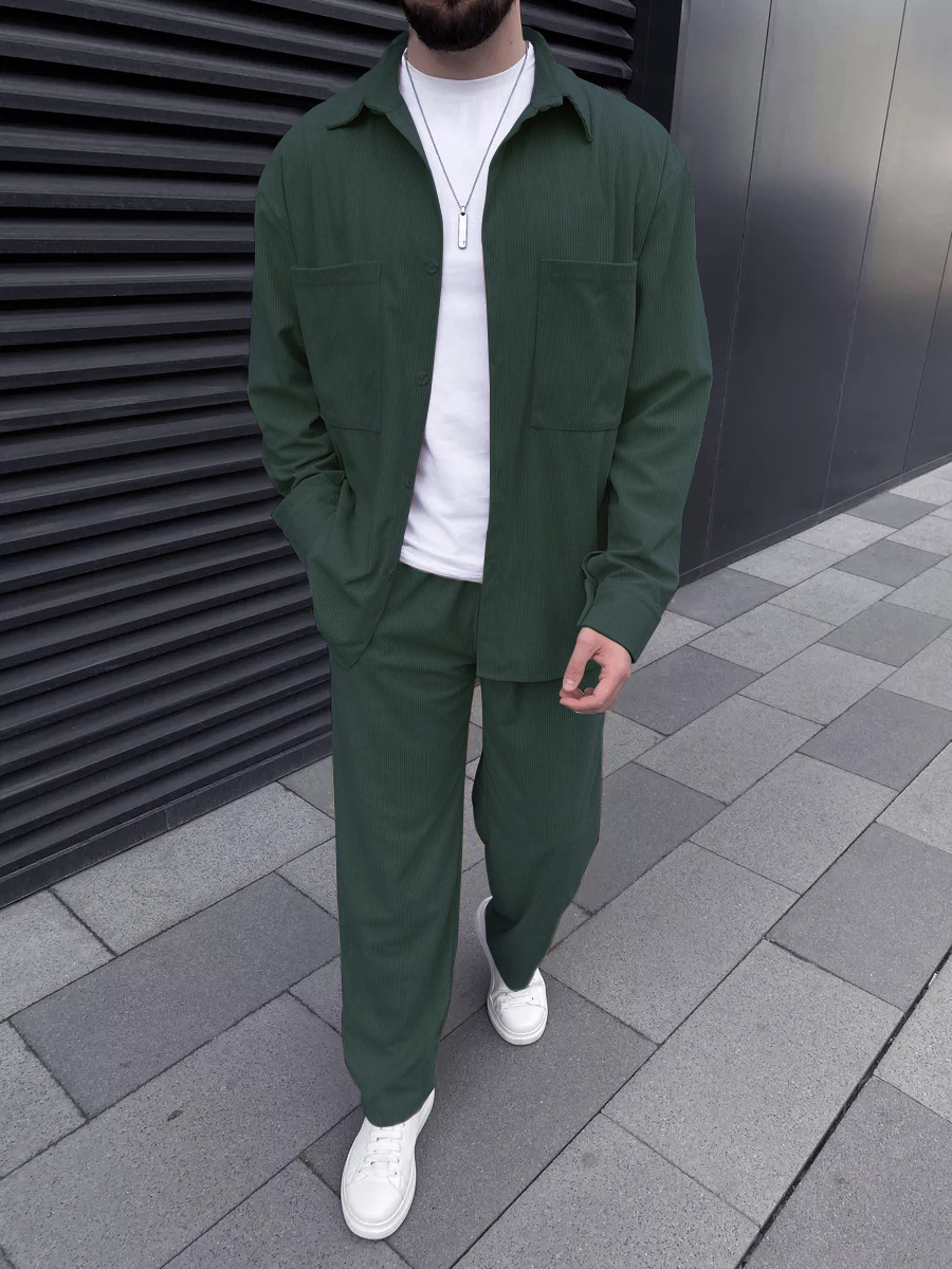 ชุดเซ็ตสองชิ้นผ้าลูกฟูกสำหรับผ - Street Fashion China บทวิจารณ์และราคา