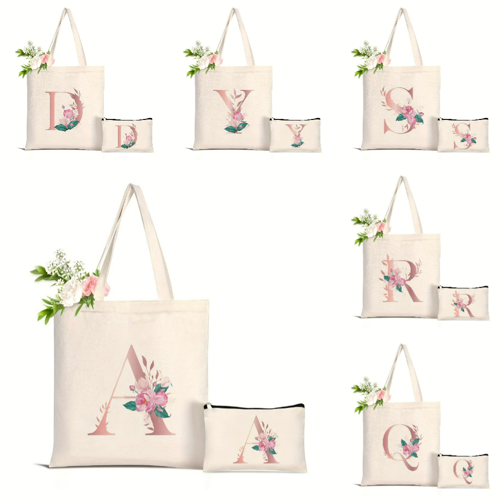 กระเป๋าโท้ทลายดอกไม้ 1 ใบ ขนาด - Tote Bag Canvas Print บทวิจารณ์และราคา