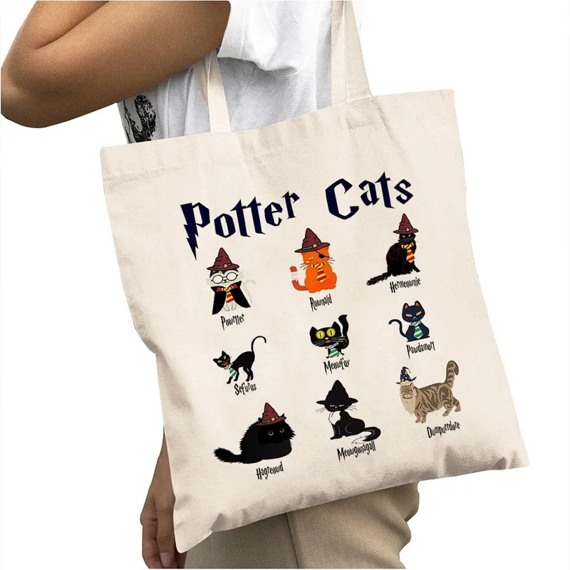 กระเป๋าช้อปปิ้งลายการ์ตูนแมวพอ - Tote Bag Canvas Print บทวิจารณ์และราคา