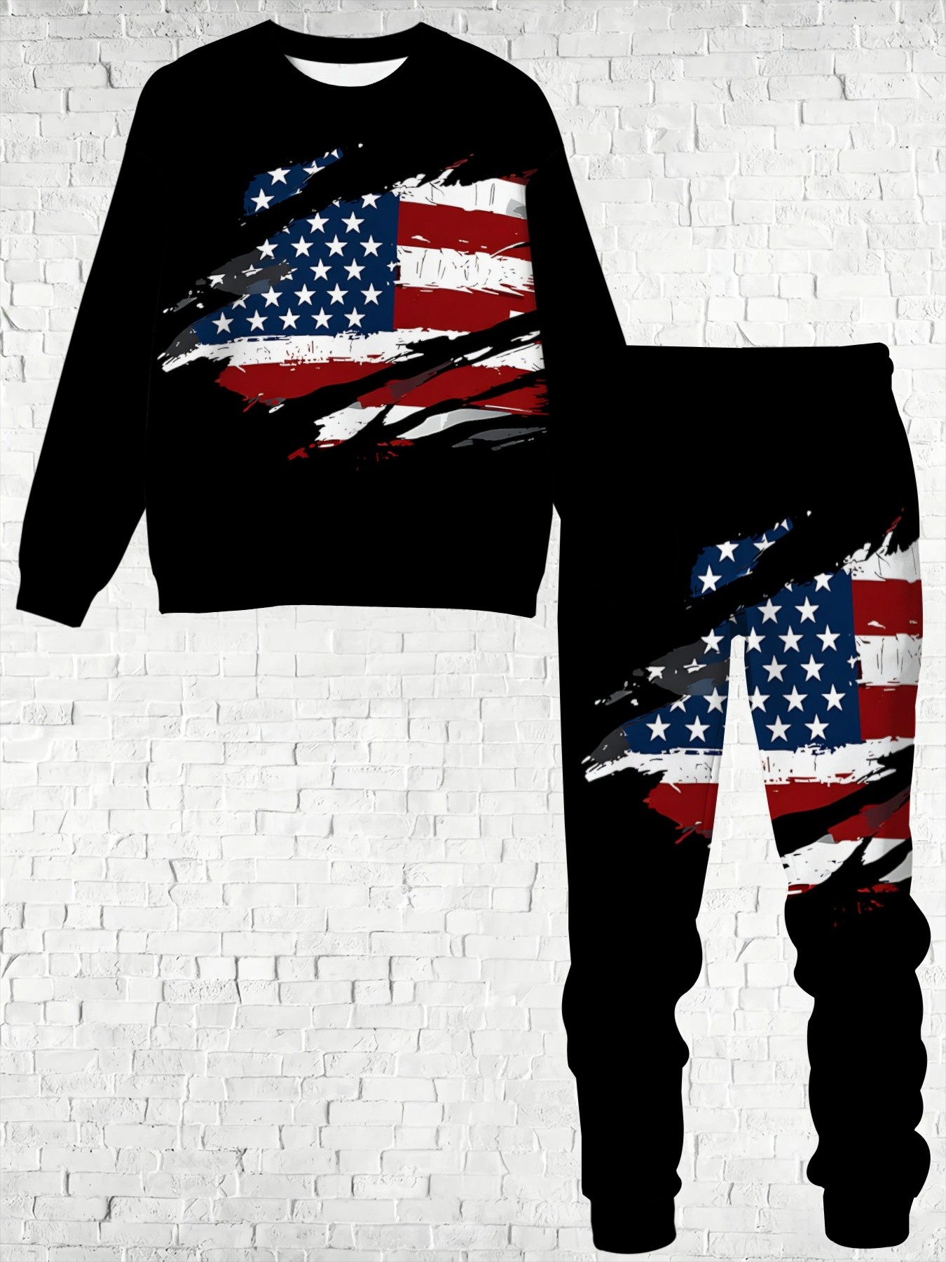 ชุดเสื้อสเวตเตอร์คอกลมพิมพ์ลาย - Street Fashion American บทวิจารณ์และราคา