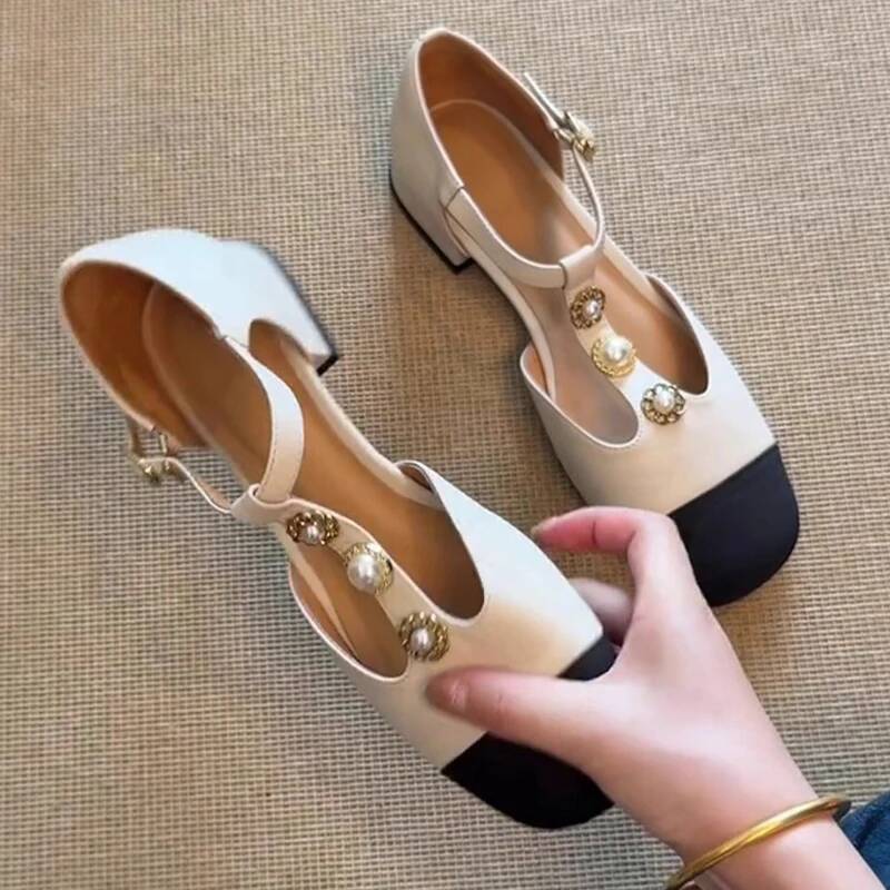 รองเท้าส้นสูงหัวเหลี่ยมสำหรับผ - Street Fashion Women บทวิจารณ์และราคา