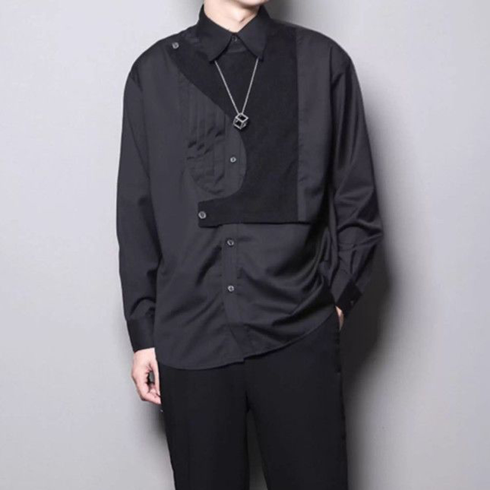 เสื้อเชิ้ตแขนยาวผู้ชายสไตล์จีน - Street Fashion In Chinese บทวิจารณ์และราคา