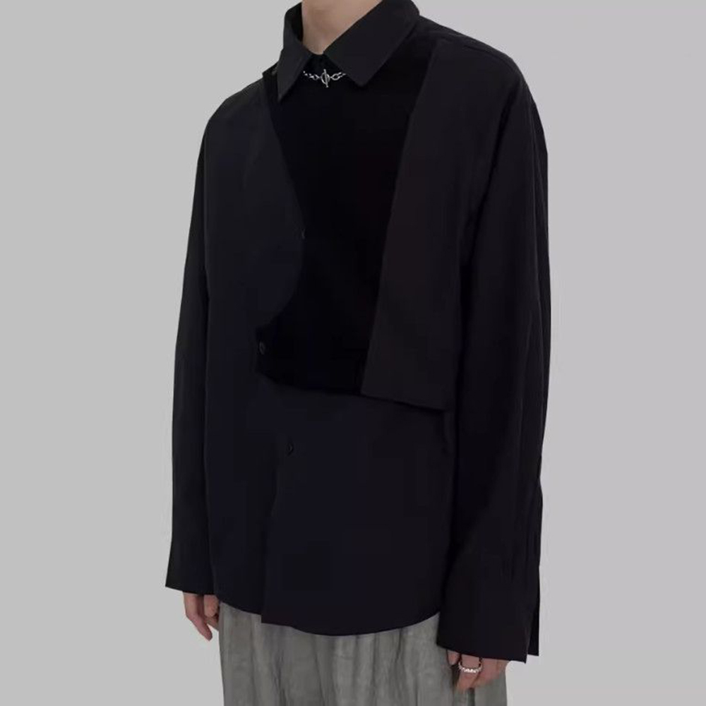 เสื้อเชิ้ตแขนยาวผู้ชายสไตล์จีน - Street Fashion In Chinese บทวิจารณ์และราคา
