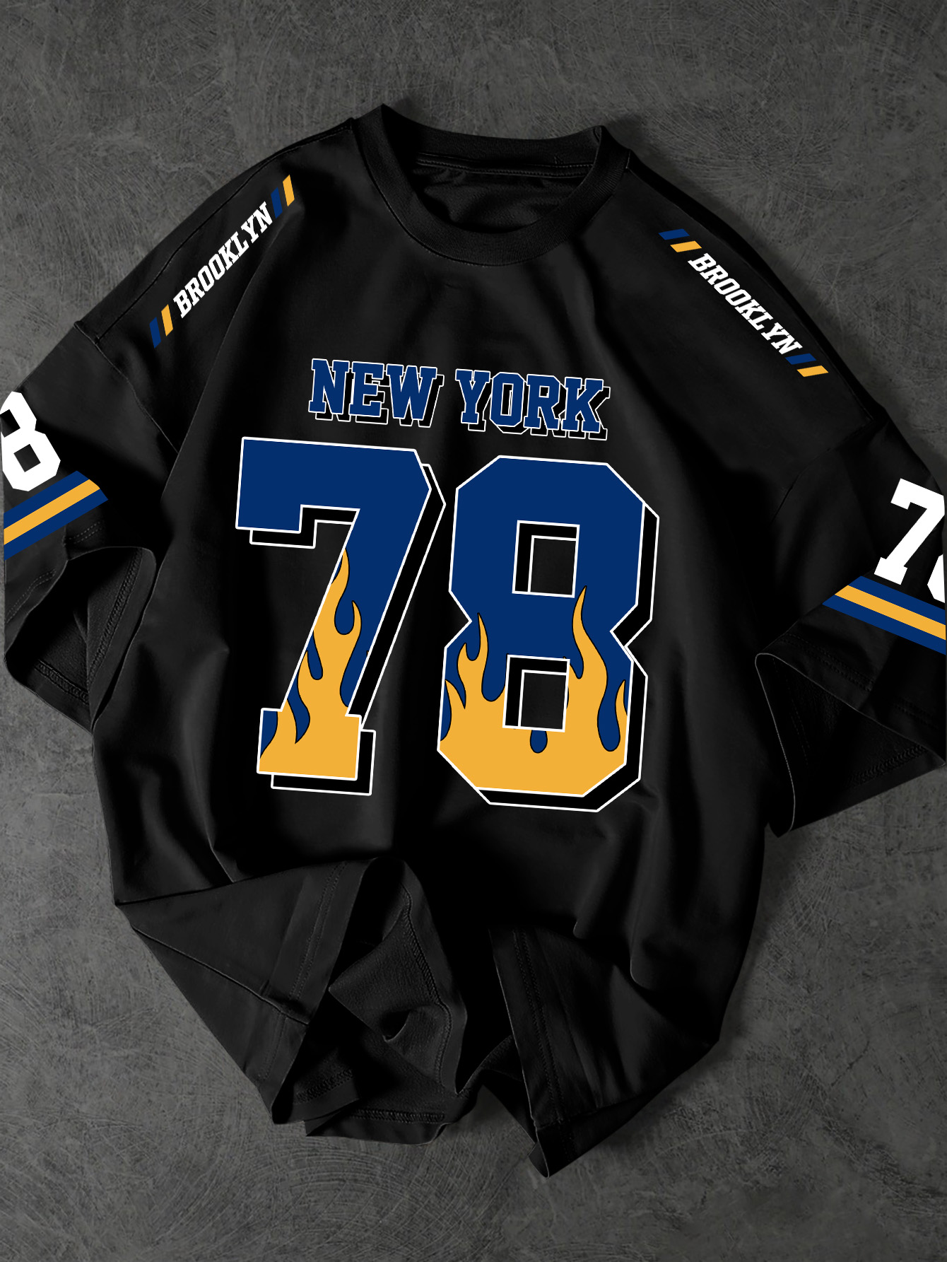 เสื้อยืดพิมพ์ลายเปลวไฟสไตล์อเม - Street Style New York Fashion บทวิจารณ์และราคา