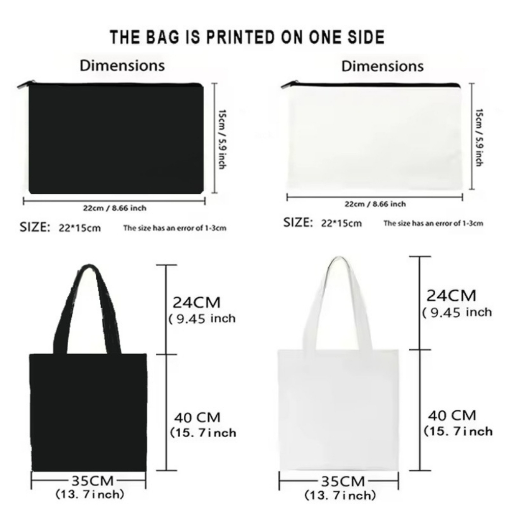 กระเป๋าผ้าแคนวาสลายตลกสำหรับใส - Tote Bag Canvas Print บทวิจารณ์และราคา