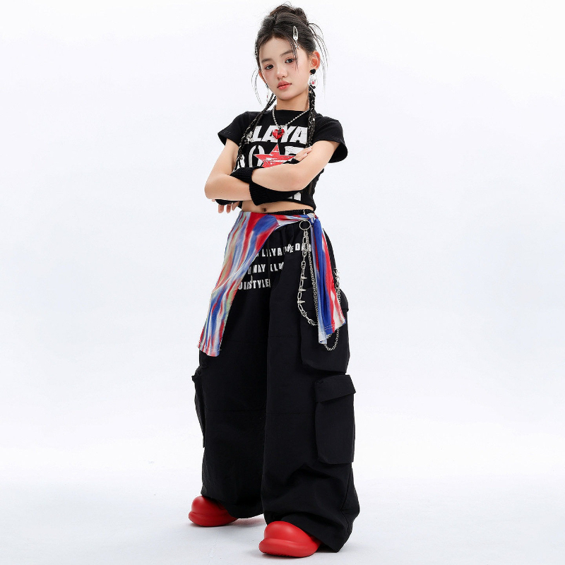 ชุดฮิปฮอปสำหรับสาวๆ ชุดเต้นสตร - Street Fashion Outfit Girl บทวิจารณ์และราคา