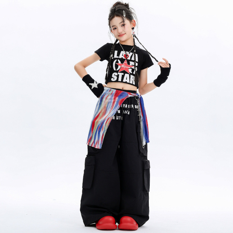 ชุดฮิปฮอปสำหรับสาวๆ ชุดเต้นสตร - Street Fashion Outfit Girl บทวิจารณ์และราคา