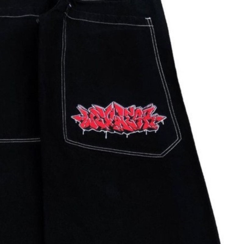 กางเกงยีนส์ทรงหลวมสไตล์ฮิปฮอปอ - Street Fashion American บทวิจารณ์และราคา