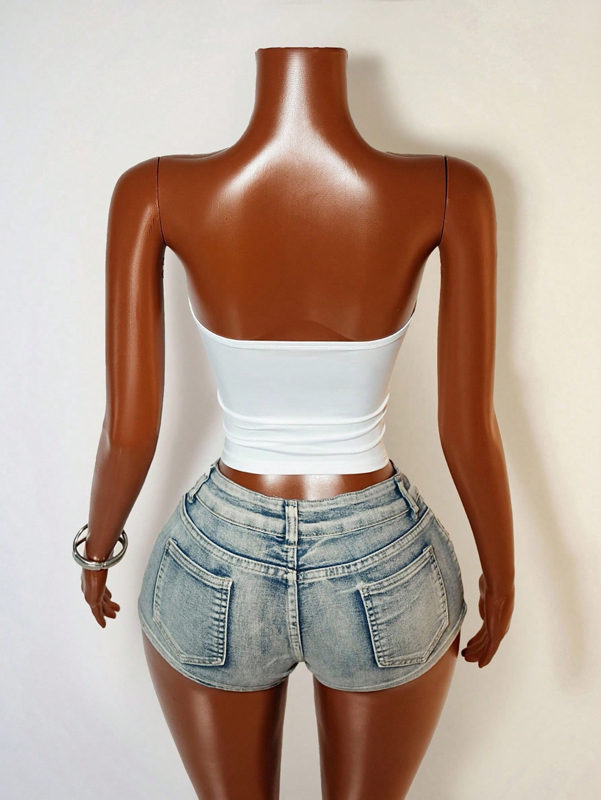 เสื้อครอปท็อปผู้หญิงสไตล์ Y2K  - Street Fashion Outfit Girl บทวิจารณ์และราคา